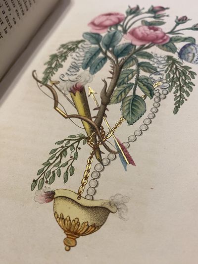 [WOMAN AUTHOR / ILLUSTRATOR OF PAGAN EMBLEMS IN THE SERVICE OF PEDAGOGY]. Arabesques Mythologiques, ou les attributs de toutes les divinites de la fable [together 2 vols.]