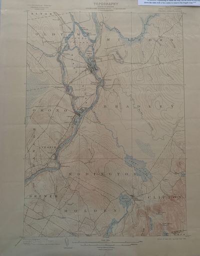 Maine (Penobscot County) Orono Quadrangle, Topography, State of Maine, U.S. Geological Survey, Charles D. Walcott, Director