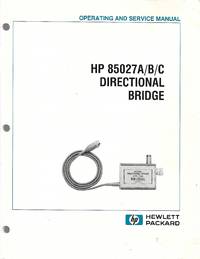 HP85027A/B/C Directional Bridge by HP Staff - 1985