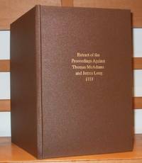 cover of Extract of the Proceedings Before James Graham of Airth, esq' Judge of the High Court of Admiralty in Scotland, in the Action at the Instance of Duncan Forbes, equ' Etcetera Against Thomas Mc Adams Souldier, and James London Corporal in the Regiment