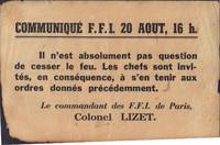 image of Communique F.F.I. 20 Aout, 16 h.