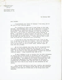 TYPED LETTER TO EDUCATOR HAROLD RUGG OF TEACHERS COLLEGE, COLUMBIA UNIVERSITY, SIGNED BY LABOR LAWYER AND LEADING ENVIRONMENTALIST ANTHONY WAYNE SMITH, FUTURE PRESIDENT OF THE NATIONAL PARKS AND CONSERVATION ASSOCIATION.