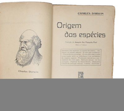 Origem das Espécies. [i.e. Portuguese: "Origin of Species"]. - [FIRST PORTUGUESE TRANSLATION OF 'ORIGIN OF SPECIES'.] (photo 2)