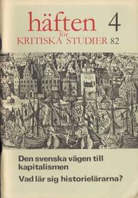 Häften för kritiska studier 4 1982.