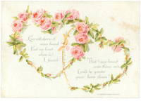 Interlocked Rose Chain Hearts With Love Poems, 1893