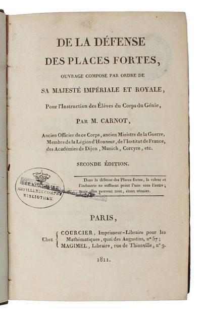 De la Défense des Places Fortes, Ouvrage composé par Ordre de sa Majesté Imperiale et Royale, Pour l'Instruction des Éleves du Corps du Génie. Seconde Édition. (photo 3)