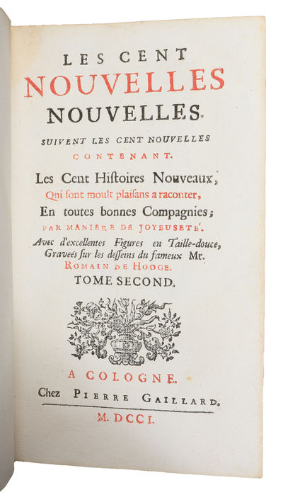 Les Cent Nouvelles nouvelles. 2 parts.  - [THE MOST ATTRACTIVE ILLUSTRATED EDITION OF THE FIRST WORK OF LITERARY PROSE IN FRENCH] (photo 5)