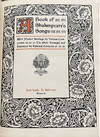 A BOOK OF SHAKESPEARE’S SONGS WITH MUSICAL SETTINGS BY VARIOUS COMPOSERS THE WHOLE ARRANGED AND DECORATED BY EDWARD EDWARDS.