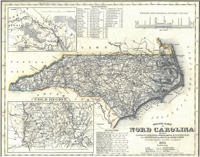 Neueste Karte von Nord Carolina mit seinen…