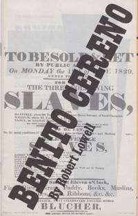 Benito Cereno. Program for the British premiere of Benito Cereno directed by Jonathan Miller