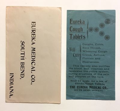 [MEDICAL EPHENERA]. Eureka Cough Tablets. Will Cure Coughs, Colds, Sore Throat, Whooping Cough, Croup, Asthma [...]
