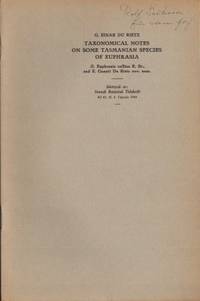 Taxonomical Notes on Some Tasmanian Species of…