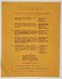 image of Calendar for Financial Secretaries