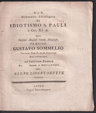 Disputatio philologica de idiotismo s. Pauli 2…