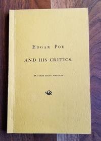 Edgar Poe and His Critics de Whitman, Sarah Helen - 1967