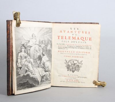 Les Avantures de Telemaque fils d'Ulysse. Par feu Messire François de Salignac de La Motte Fenelon, Précepteur de Messeigneurs les Enfants de France, & depuis Archevêque-Duc de Cambrai, Prince du Sanit-Empire, &c. Nouvelle edition, enrichie de figures en Taille-douce. Tome Premier-Second. Chez Jacques Estienne, ..., a (photo 2)