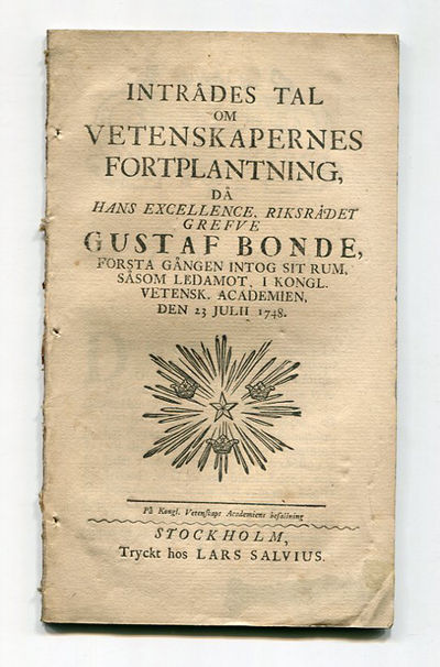 Inträdes tal om vetenskapernes fortplantning, då…