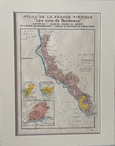 Atlas de la France Vinicole. "Les vins de Bordeaux" : Loupiac, Sainte-Croix-du-Mont, Ières Côtes de Bordeaux, Côtes de Bordeaux St. Macaire.; English: The Atlas of France Winemaking. "The wines of Bordeaux" : Entre-Deux-Mers, Graves de Vayres, and Sainte-Foy-Bordeaux