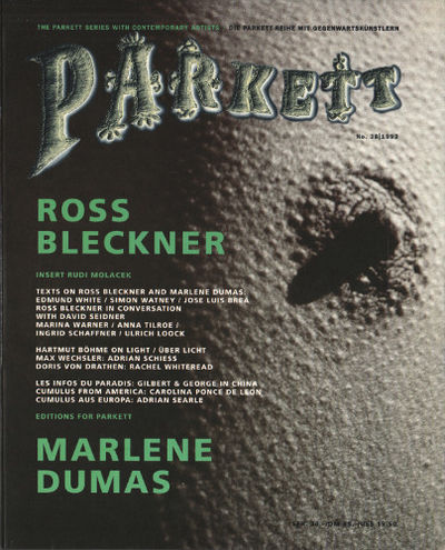 PARKETT NO. 38. KUNSTZEITSCHRIFT / ART MAGAZINE.