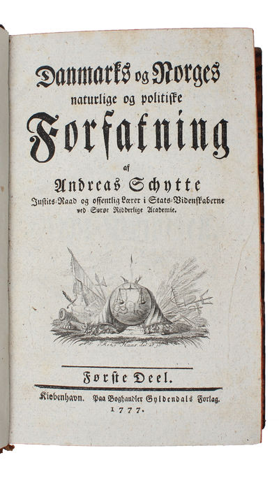 Danmarks og Norges naturlige og politiske Forfatning. 1 part (all that was published). (photo 2)