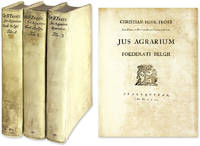 Jus Agrarium Foederati Belgii. 3 Vols. 1751-1754