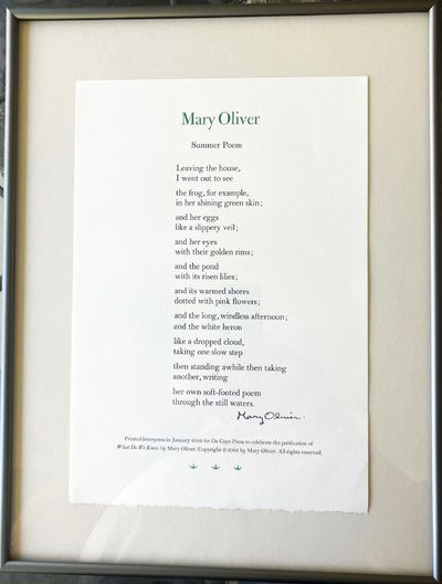 No Place : Da Capo Press, 2002. Print. Fine. One Page. SIGNED BY AUTHOR. 1st Edition. Broadside of t...