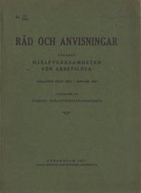 Råd och anvisningar rörande hjälpverksamheten för…