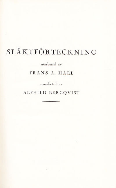 Ryssnässläkten. Släktförteckning. Utarbetad av…