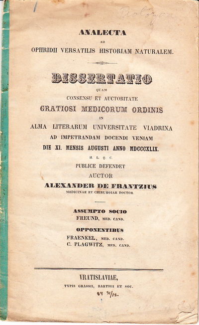 Analecta ad ophridii versatilis historiam…