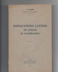 Explications latines de licence et d'agregation