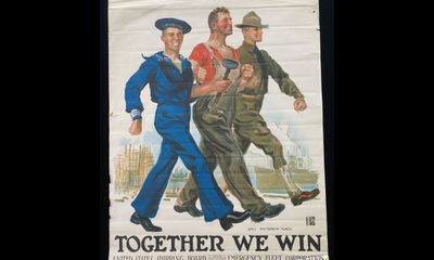 James Montgomery Flagg’s Poster, “Together We Win”, Showing Americans With Different Jobs Working Together for Victory
