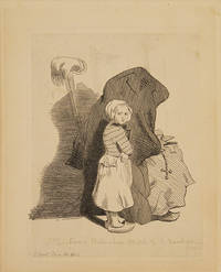 “A nun and a small peasant girl” entitled From a Watercolour Sketch by E. Landseer
