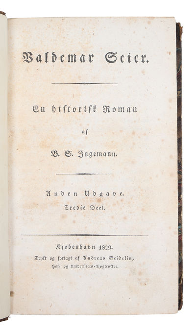 Valdemar Seier. En historisk Roman. Anden Udgave. Tre Dele. (photo 4)