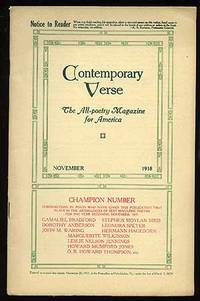 image of Contemporary Verse: November 1918