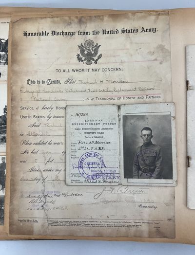 Artillery Officer in World War I: scrapbook album of Documents, Photographs, Maps, Theater Programs, and Battlefield Ephemera, 1917-1926
