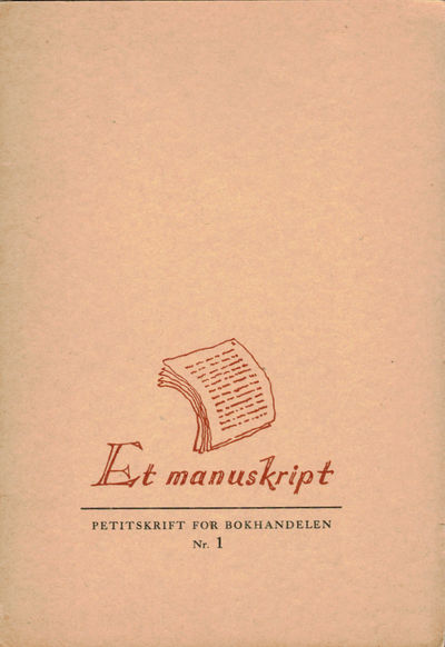 Et manuskript. Petitskrift for bokhandelen Nr. 1.
