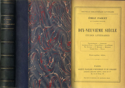 DIX-NEUVIÈME SIÈCLE. Études littéraires.…