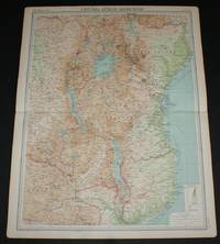 image of Map of Central Africa - Eastern Section from the 1920 Times Survey Atlas (Plate 75) including Lake Victoria, Uganda, Kenya Colony, Tanganyika Territory, Belgian Congo (part), Northern Rhodesia (part), Nyasaland Protectorate, etc