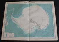 Map of &quot;South Polar Regions&quot; or Antarctica from 1920 Times Atlas (Plate 9) by The Times and J. G. Bartholomew - 1920