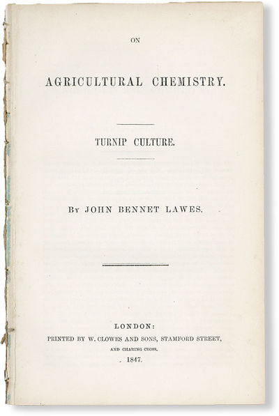 On Agricultural Chemistry. Turnip Culture