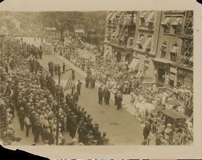 Four Press Photographs Showing the Funeral of Robert Holmes, the First African American Policeman Killed in the Line of Duty in New York, 1917