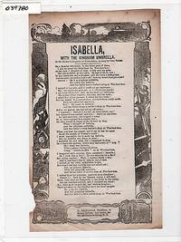 Song sheet: ISABELLA, WITH THE GINGHAM UMBRELLA. Or the Barber's daughter of Weehawken, sung by Tony Pastor