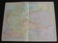 image of Map of "Central European States" from 1920 Times Atlas (Plate 38) including Germany, Switzerland, Austria, Czheco-Slovakia, Hungary and Poland with parts of Lithuania, Yugo-Slavia, Italy, Denmark and Rumania