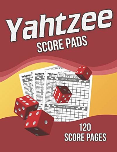 yahtzee score pads 120 score pages large print size 8 5 x 11 in yahtzee score sheets