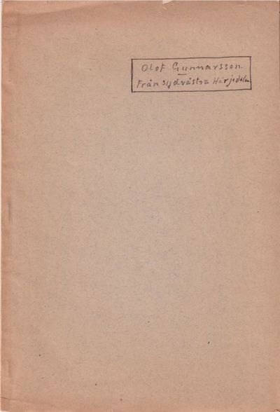 Från sydvästra Härjedalen [= rubrik].