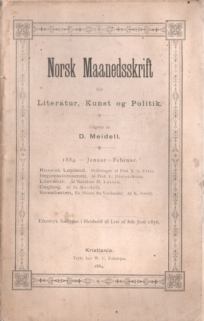 Russisk Lapland. Norsk Maanedsskrift 1884 …