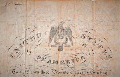 Printed American passport of 1847