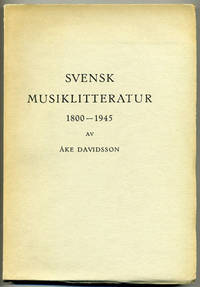 Bibliografi över svensk musiklitteratur 1800-1945.
