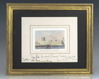 British Prime Ministers Signed New Houses of Parliament Engraving.