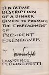 Tentative Description of a Dinner Given to Promote the Impeachment of President Eisenhower